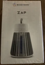BUZZ B Gone Zap Portable LED Light Bug Mosquito Zapper 360° USB Rechargeable NEW
