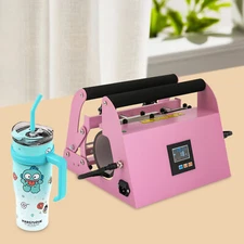 500W Car Cup Mug Press Heat Machine Tumbler Heat Press Machine Pink NEW