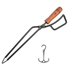 Tepatanos Fireplace Tongs / Fireplace Tongs BBQ Charcoal scissors Firewood