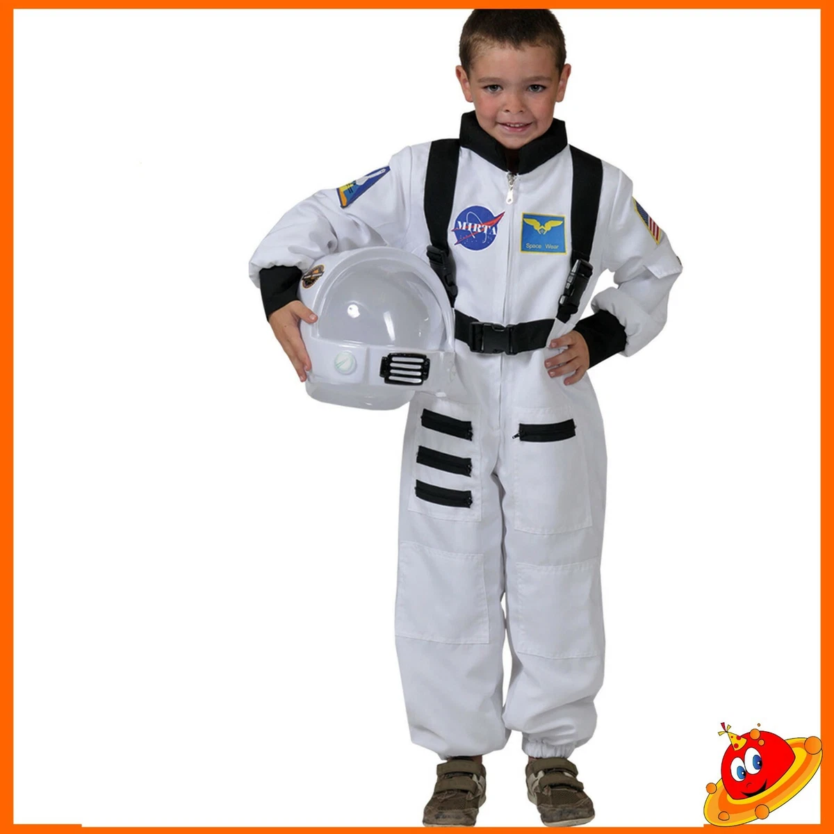 Costume Bambino Tuta Spazio Astronauta Nasa Apollo Tg 5 12 A eBay