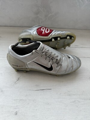 Nike Total 90 Zoom Air FG Silver Red Rare Football Cleats Boots