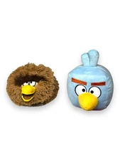 Angry Birds Star Wars plush Chewbacca 5" and Blue Cube Bird 6” Commonwealth