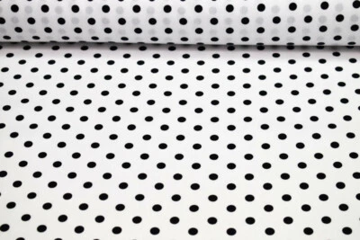 Baumwolle Stoff,Weiß mit Schwarze Punkten, Erwachsene&Kinder Maskestoff