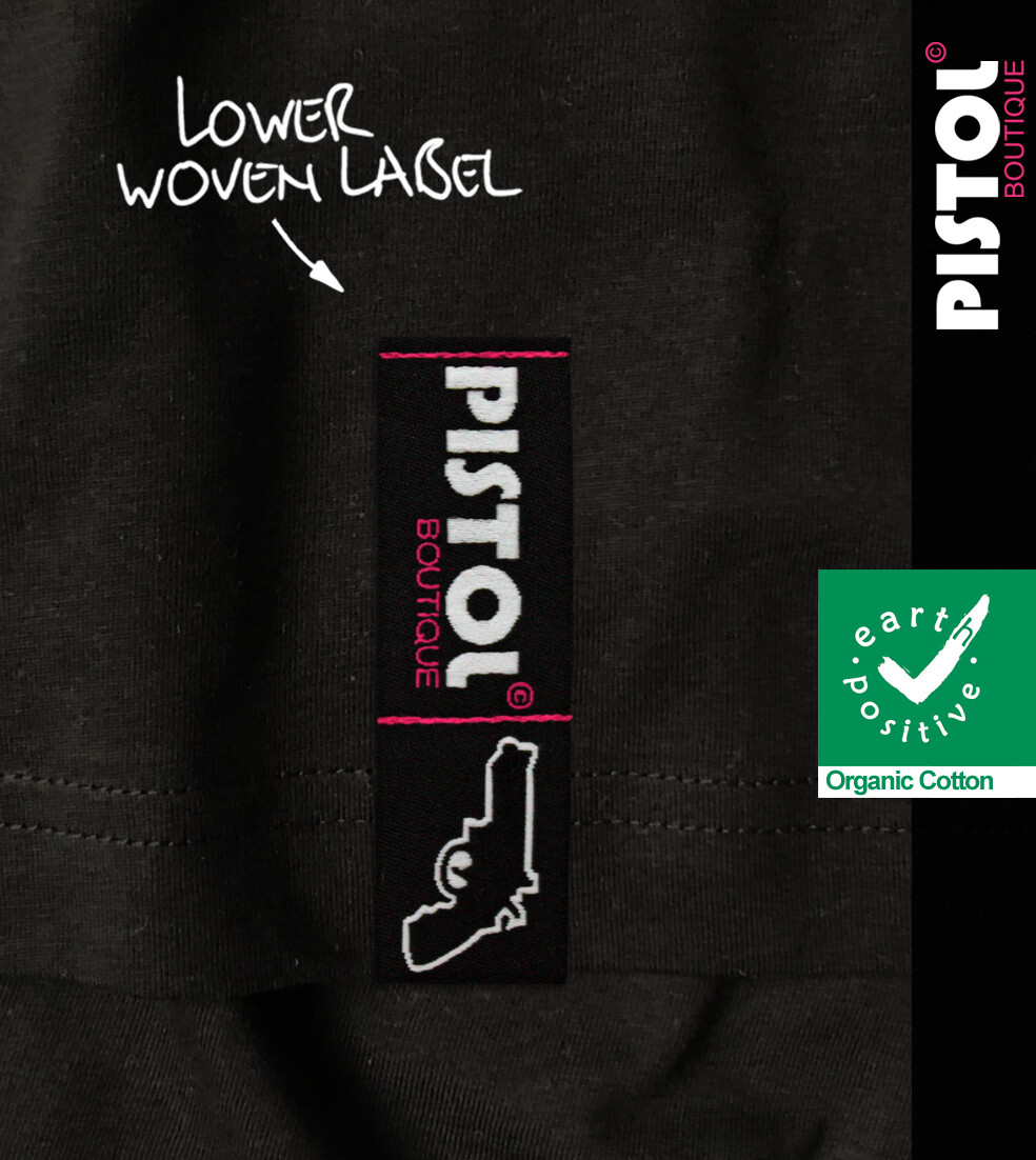 Pistol Boutique Men's Fitted Black Round Scoop Neck ACE OF SPADES SKULL T-shirt