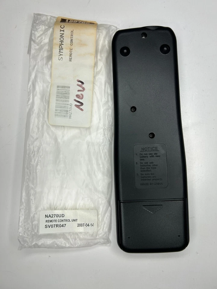 Funai SYMPHONIC NA270UD Remote NA268 CEDV800D NA270UD SD7S3 CDVC80DP CDVC800D + - Image 2 of 2