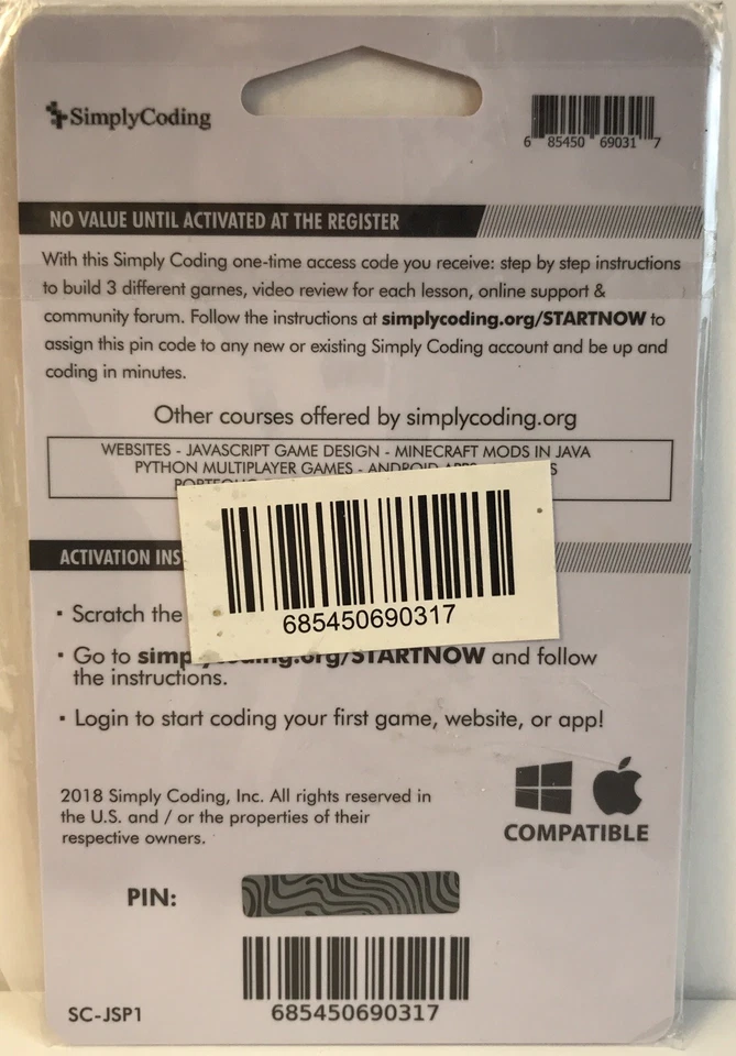 Juegos de computadora Simply Coding para niños en software de diseño Javascript | Edades 11+ Foto 2 de 2