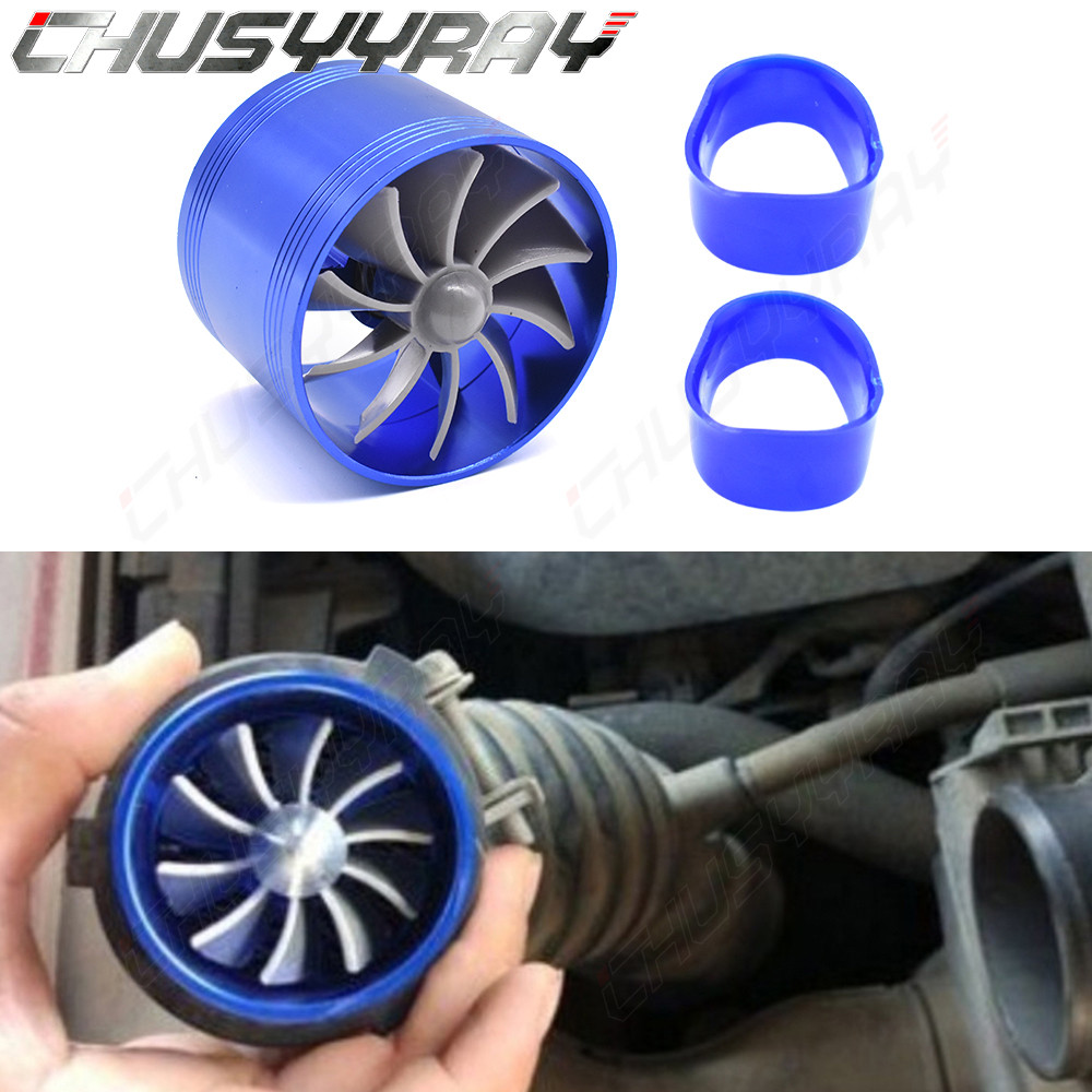 Chu supercharger Parts Air Intake Turbonator Fan Turbine Gas Fuel Saver Turbo