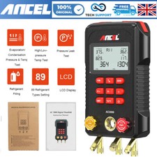 89 Refrigeration Digital Manifold Gauge HVAC Vacuum Temp. Leak Pressure Tester