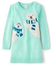 NWT Gymboree Toddler Girl Size 12-18 Months Polar Bear Sweater Dress NEW