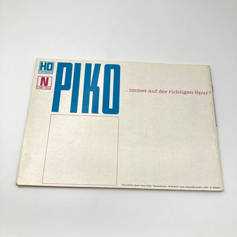 PIKO HO N Model Train Railroad Catalog 1970 German Edition - Image 2 of 4