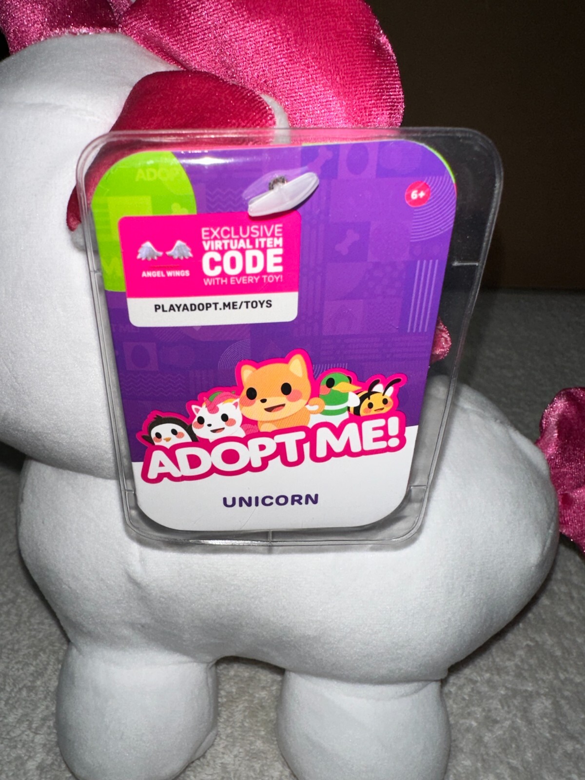 Adopt Me! Neon Unicorn Light-Up Plush - Soft and Cuddly - Three Light-Up  Modes - Directly from The #1 Game, Exclusive Virtual Item Code Included 