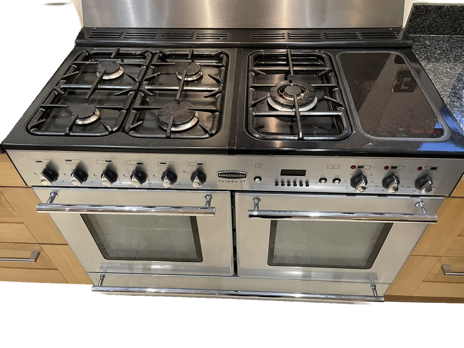 Rangemaster Toledo 110 Dual Fuel Range Cooker Silver 5028683097518 eBay