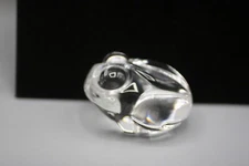 Steuben Crystal Glass Hand Cooler Paperweight FROG Signed E1