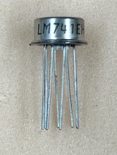 IC  LM741  LM741EH : Metal Can OP-Amp 1 each