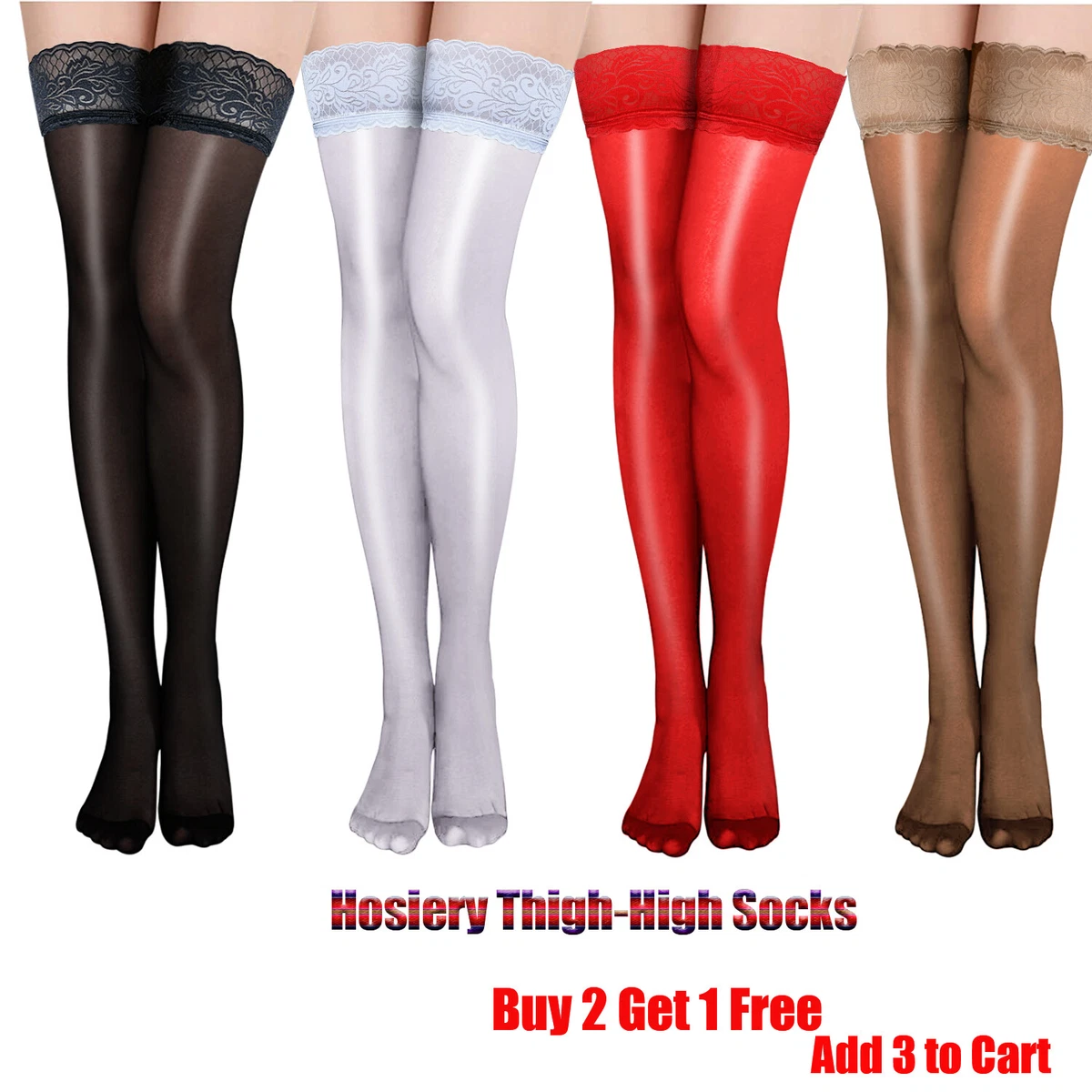 Satin clearance thigh highs