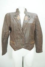 Kurze Lederjacke Vintage tailliert Blazer Glattleder seltenst getragen Gr.38