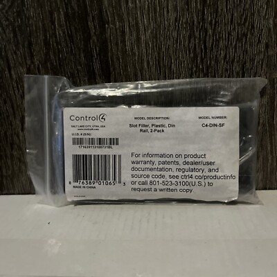 CONTROL 4 C4-DIN-SF SLOT FILLER PLASTIC DIN RAIL 2-PACK NEW
