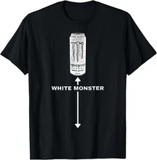 White Monster Funny Joke Man Friends T-Shirt ,Unisex Tee, Gildan 500 Tee