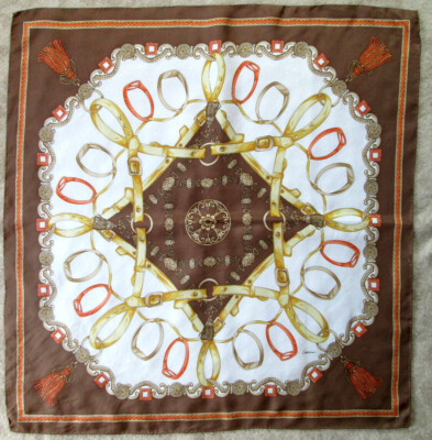-CODELLO Foulard Soie TBEG Vintage Schal 85 x 88 cm