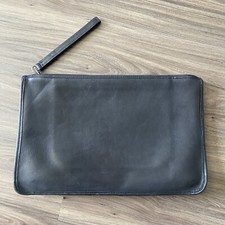 Vintage Leather Black Clutch