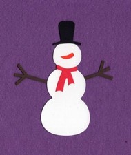 SNOWMAN paper pieced die cuts scrapbook cards
