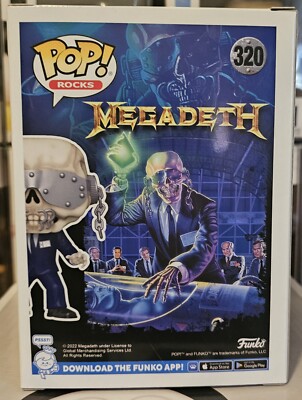 Vic Rattlehead Megadeth Pop Rocks Funko Pop 320 With Protector