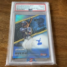 2021 Bowman's Best of '21 Auto Blue Refractors #B21JQ Jeferson Quero /150 PSA 9