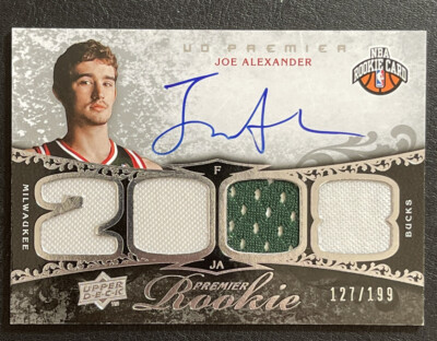 2008-09 UD Premiere Rookie JOE ALEXANDER Milwaukee Bucks #127/199 RARE JERSEY