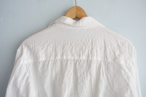 Hansen & Gretel Blouse Womens Small White Crop Top Collar MISSING WAIST TIE - Picture 7 of 14