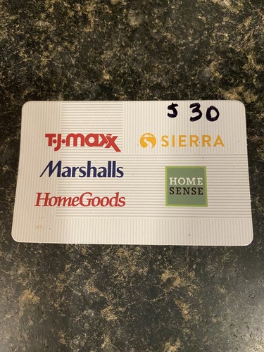 $30 TJ Maxx , Marshalls , HomeGoods Physical Gift Card | eBay