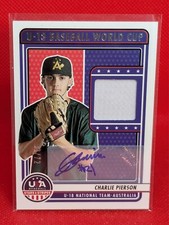 2023 Panini USA Baseball Stars & Stripes Signatures 8/72 Charlie Pierson Auto