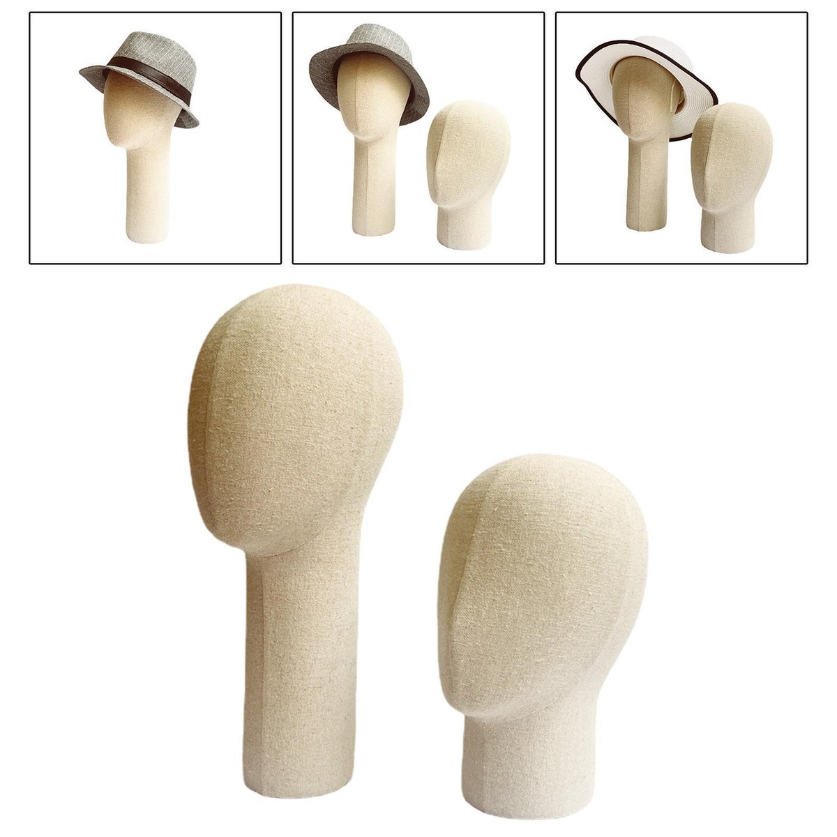 Foam Mannequin Head Hair Glasses Hat Display Holder Manikin Head Display For Style C