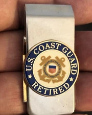 US COAST GUARD RETIRED VINTAGE 80’s MONEY CLIP FOLDING