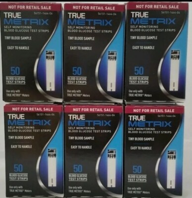 TRUE Metrix Blood Glucose 300 Test Strips (6 Boxes Of 50 Count) 03/25-12/25 Exp