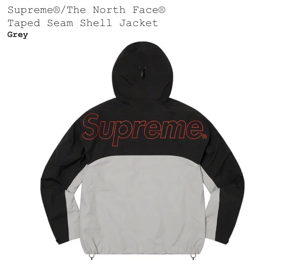 New Supreme® x The North Face® Taped Seam Shell Jacket - Grey