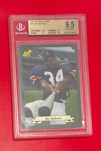 1987 Classic MLB Game #15 Bo Jackson Kansas City Royals RC Rookie BGS 9.5