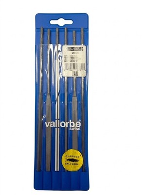 GLARDON VALLORBE LA2445-2 Needle File Set of 6, 20CM, Cut 0