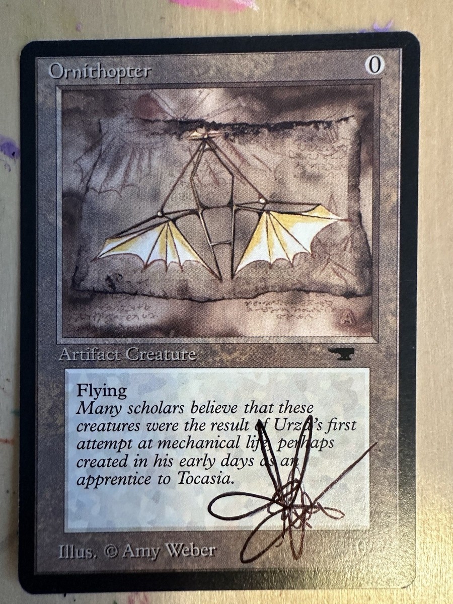 MTG ARTIST PROOF Antiquities Ornithopter AP Sketch Art Amy WEBER