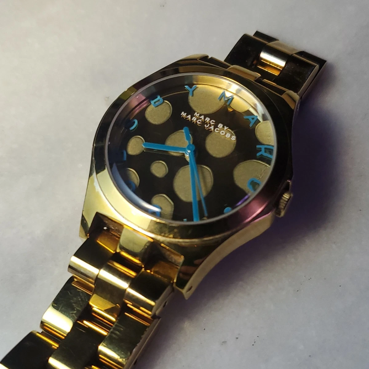 Marc by Marc Jacobs Gold Bracelet Watch with Crystal detailing and grey face Ladies Watch Marc by Marc Jacobs Silver / Gold Tone  main image 4