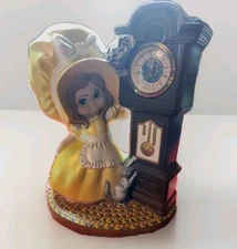 Vintage Byron Molds Hobbie Girl Bonnet Ceramic Hand Painted Clock 1978 Germany