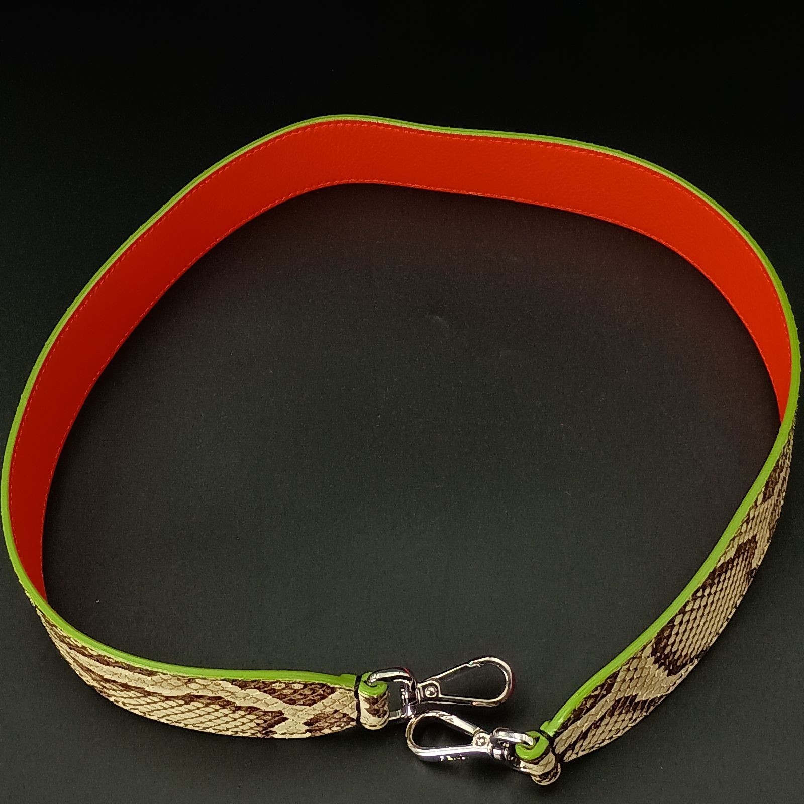 FENDI Shoulder Strap 90cm Python Snake Pattern Us… - image 5