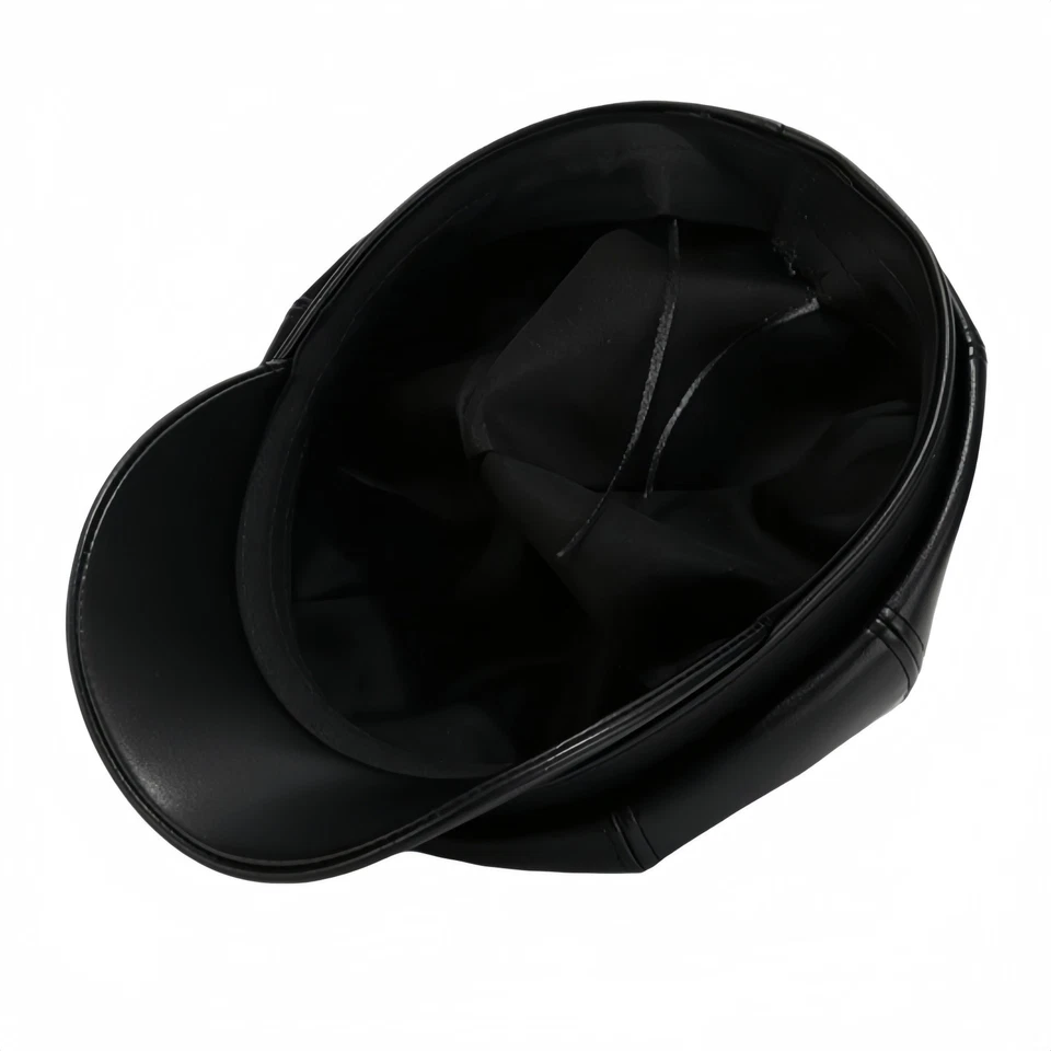 Womens Vintage PU Newsboy Cap Octagonal Painter Hat Fall Winter Fashion Beret - Image 2 of 4