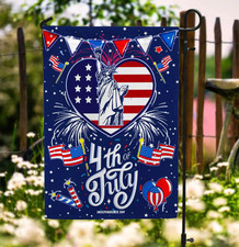 Happy 4th Of July Independence Day Statue Of Liberty American Decorative Garden