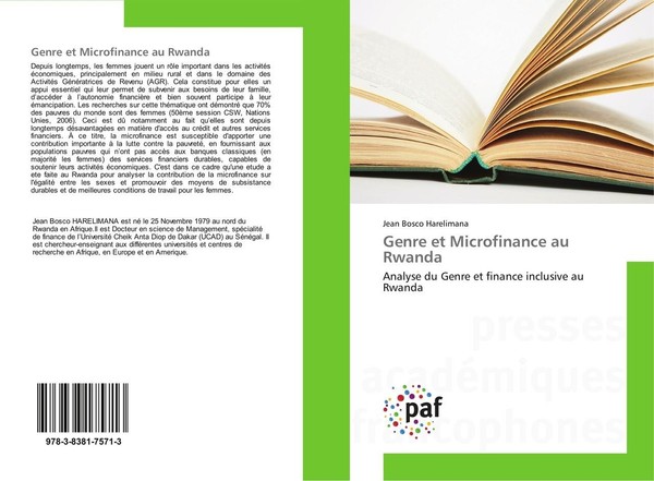 Genre Et Microfinance Au Rwanda Jean Bosco Harelimana-image