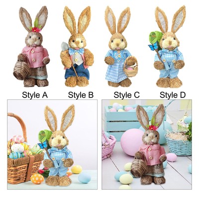 Osterhase Figur Tier Skulptur Cartoon Osterdeko Ornament für