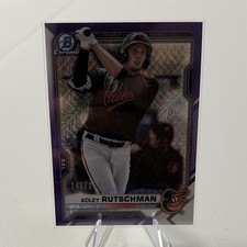 2019 Bowman Chrome Adley Rutschman Purple /250 #BCP-121 Orioles Prospect