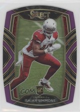 2020 Panini Select Club Level Purple Prizm Die-Cut Isaiah Simmons #288 2l4