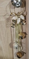Christmas Jingle Bell Acorn Bells Bow Door Knob Hanger Xmas Holiday Decoration