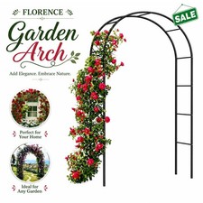 Garden Arch 2.4m Heavy Duty Rose Archway Climbing Plants Wedding Trellis UK