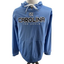 Champion Mens UNC North Carolina Tar Heels Hoodie Blue Embroidered Large